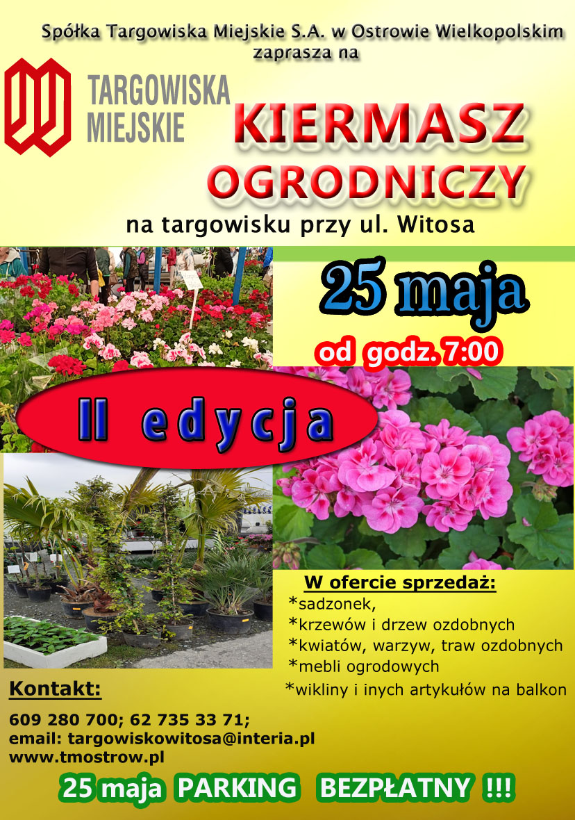 „WIOSENNY KIERMASZ OGRODNICZY”